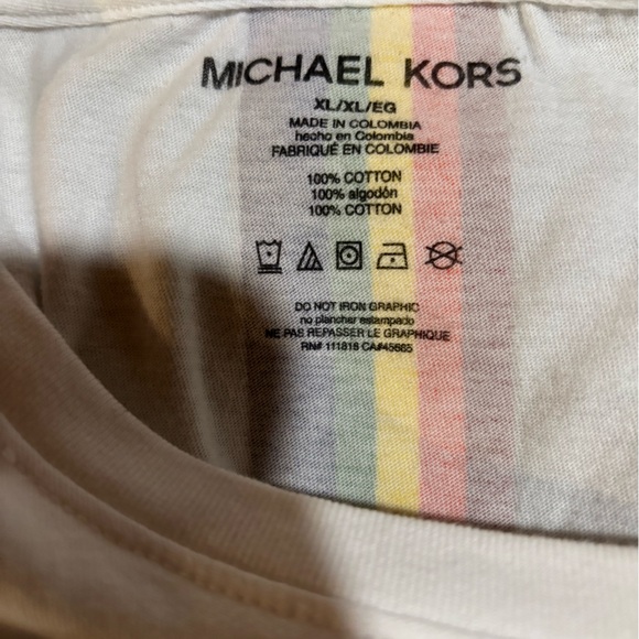 Michael Kors Rainbow Pride Tee Shirt Size XL 100% Cotton - Picture 3 of 3